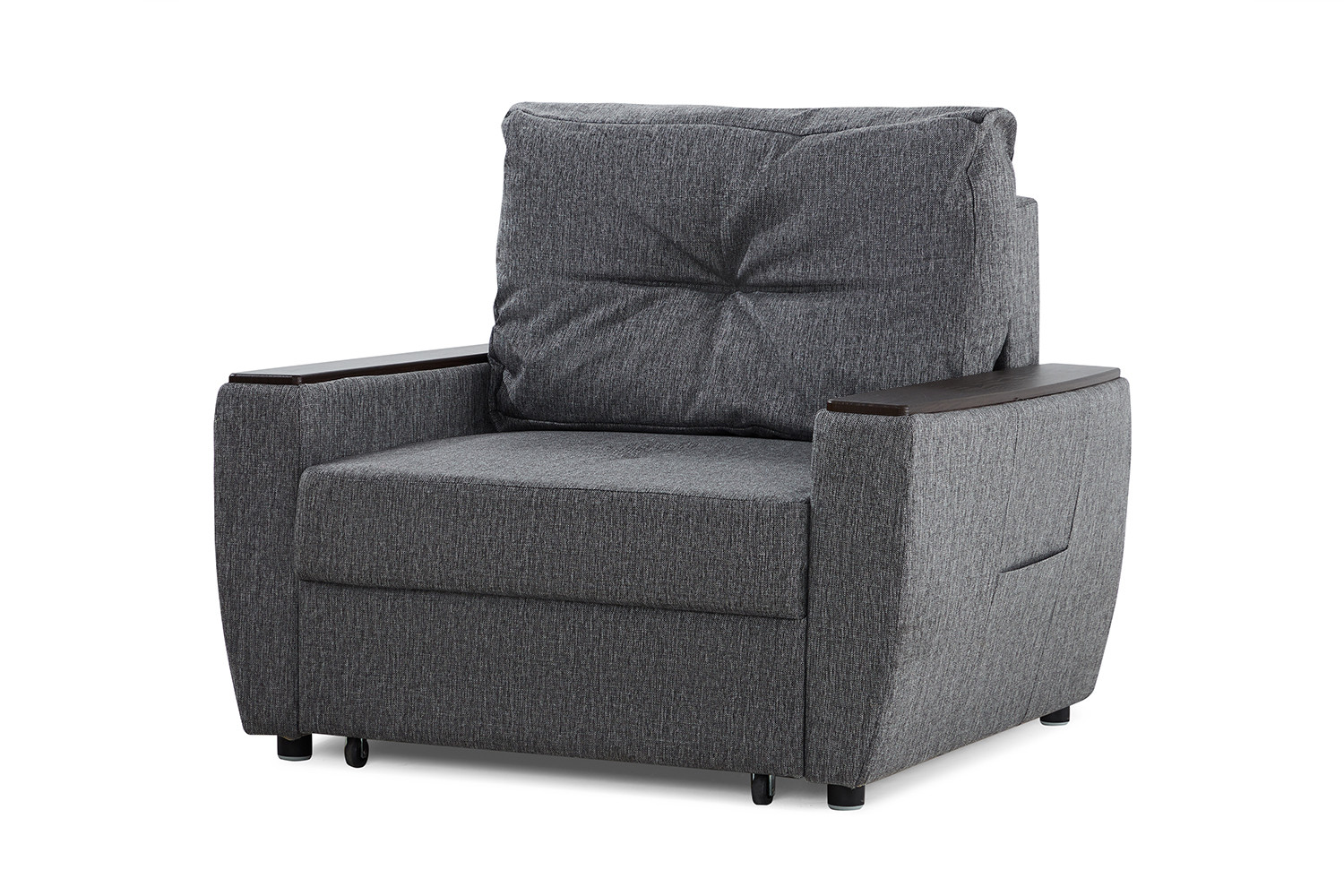 Кресло-кровать Hoff Дубай 80326800, темно-серый/натуральный