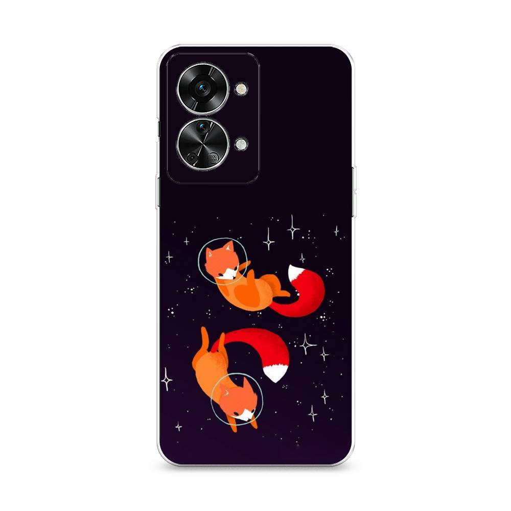 

Чехол Awog на OnePlus Nord 2T / ВанПлас Норд 2T "Лисы космонавты", Разноцветный, 153250-4