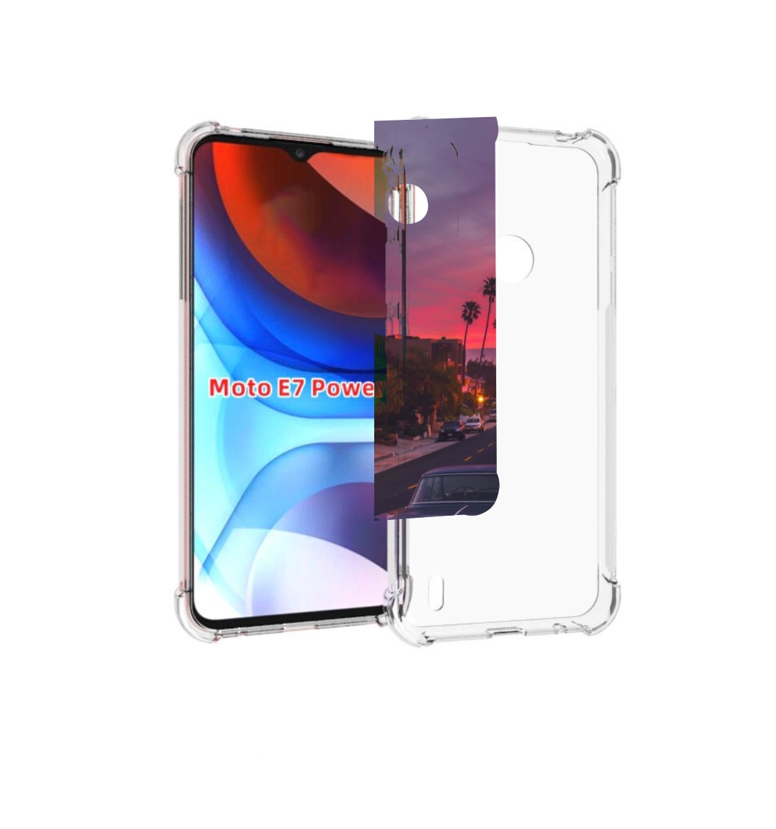 

Чехол MyPads красивая дорога америки для Motorola Moto E7 Power, Прозрачный, Tocco