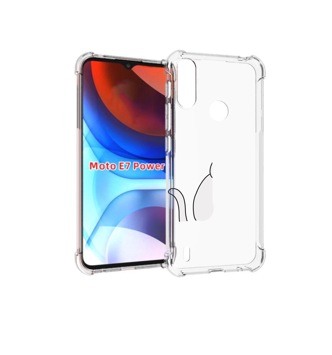 

Чехол MyPads котяра-на-веревке для Motorola Moto E7 Power, Прозрачный, Tocco