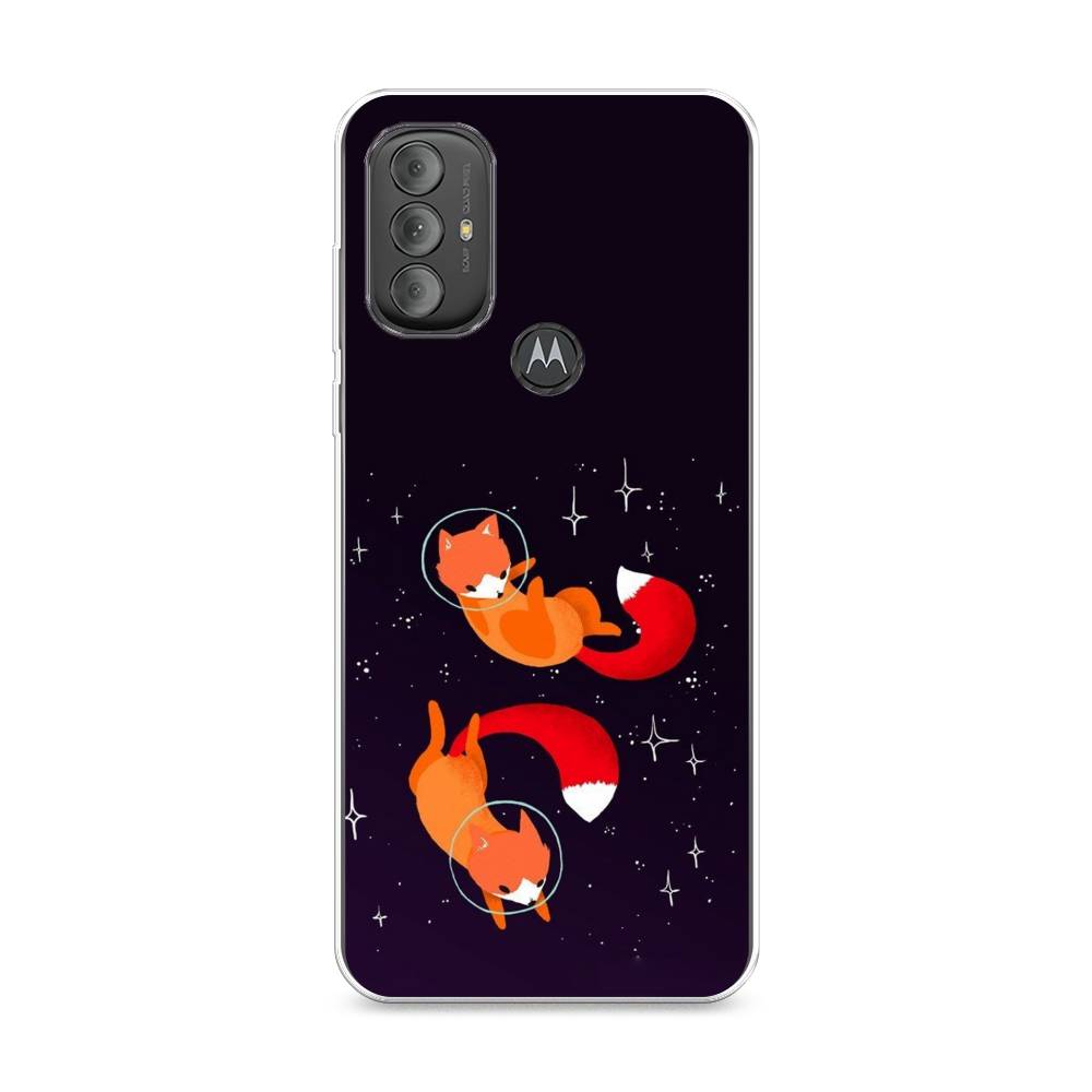 

Чехол Awog на Motorola Moto G Power 2022 "Лисы космонавты", Разноцветный, 242850-4