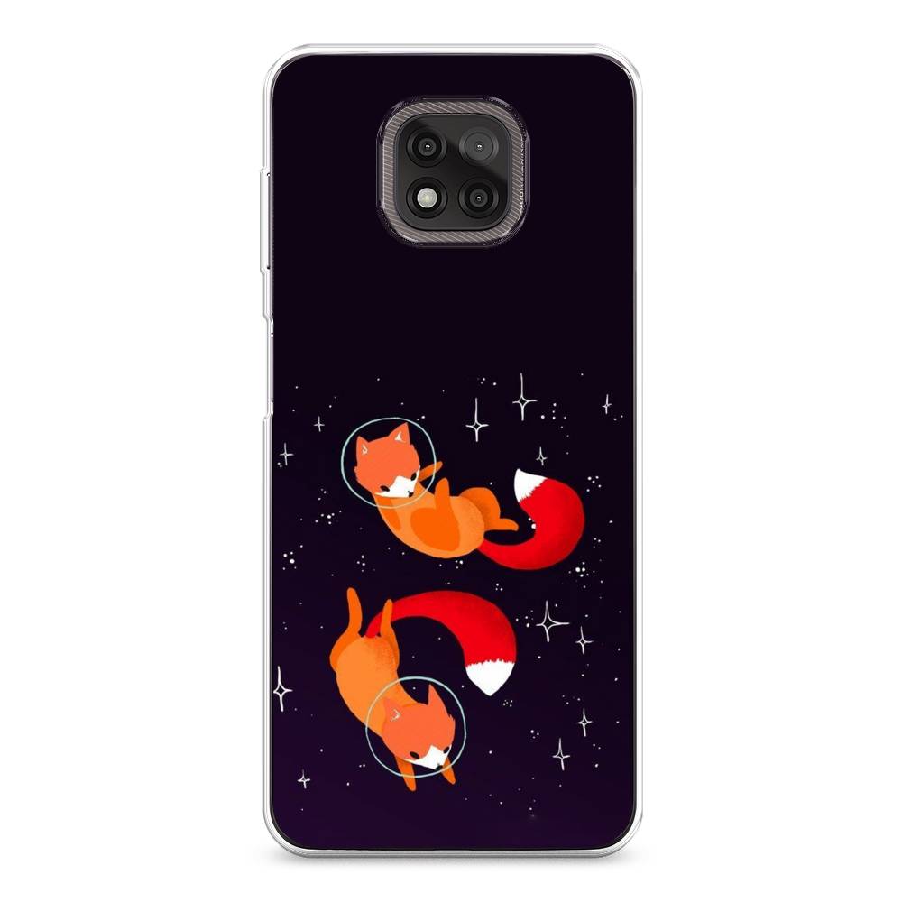 

Чехол Awog на Motorola Moto G Power 2021 "Лисы космонавты", Разноцветный, 242750-4