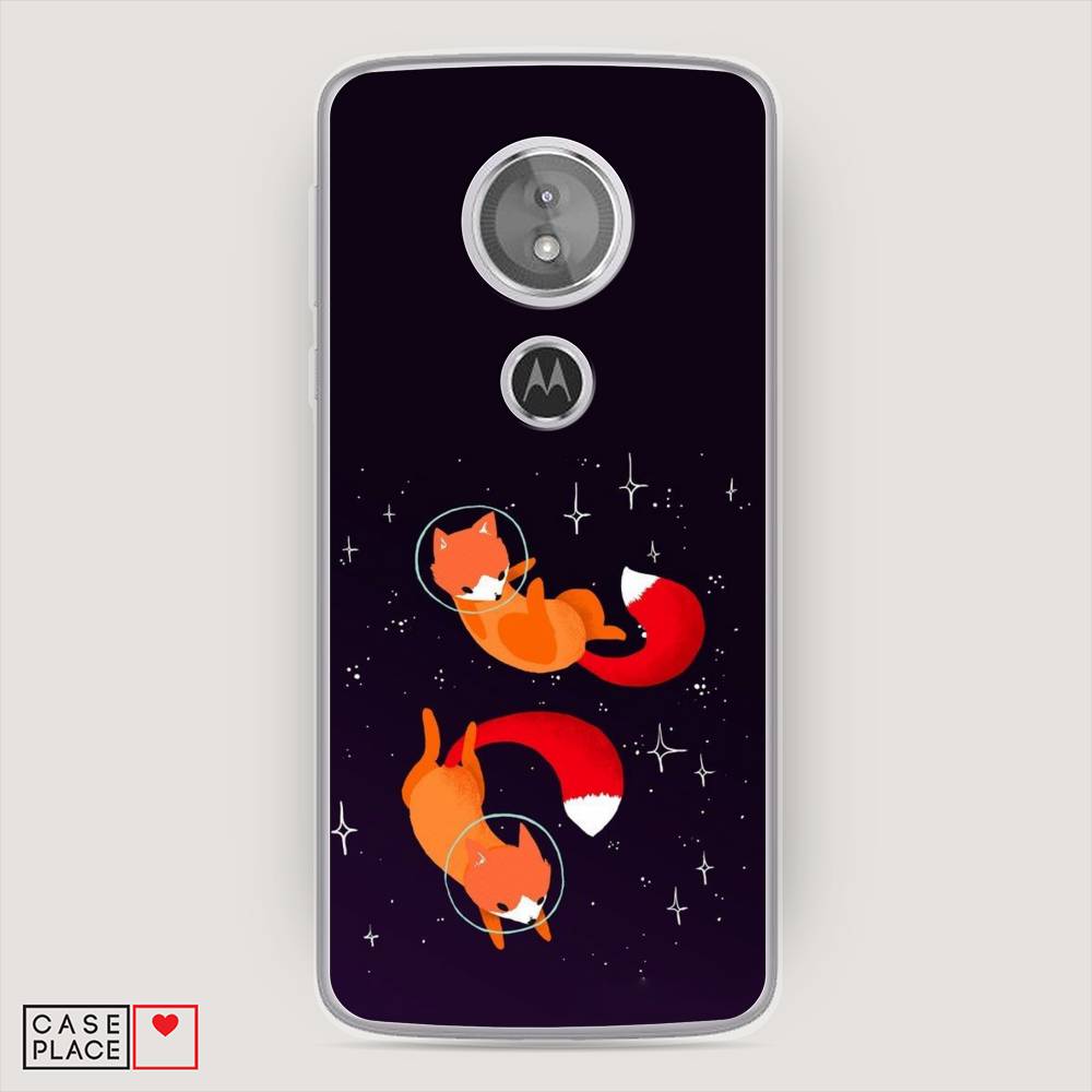 

Чехол Awog на Motorola Moto E5 / Моторола Мото E5 "Лисы космонавты", Разноцветный, 241050-4