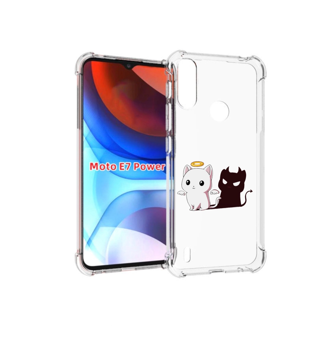 

Чехол MyPads котик-с-злой-тенью для Motorola Moto E7 Power, Прозрачный, Tocco