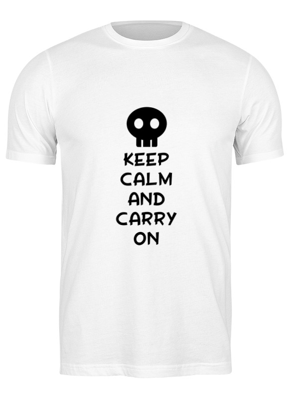 

Футболка мужская Printio Keep calm and carry on 3703563 белая XL, Белый, Keep calm and carry on 3703563