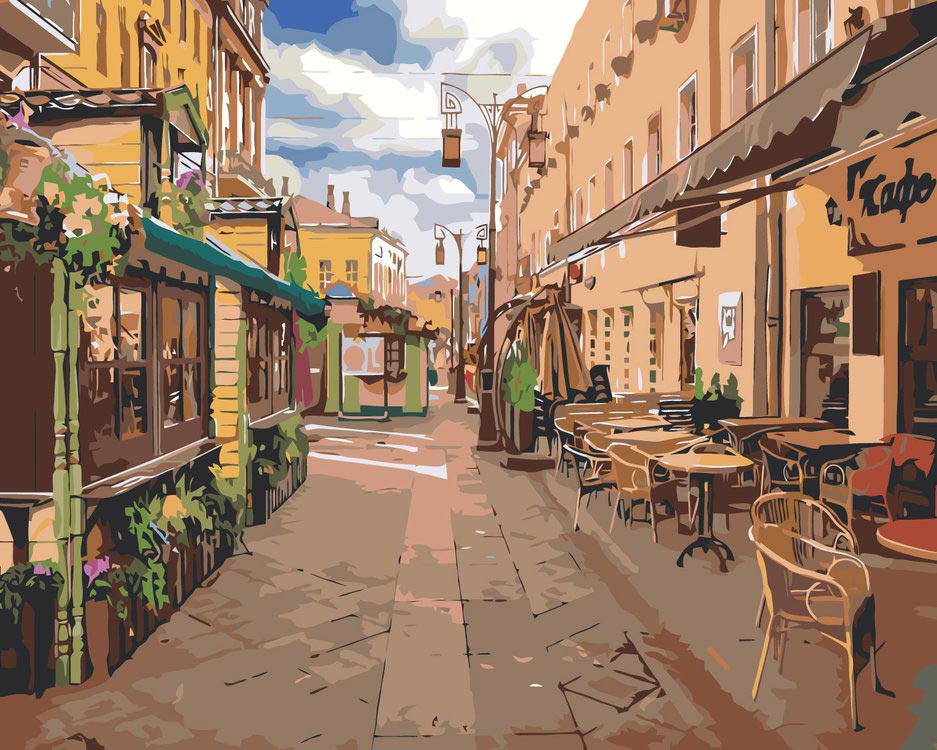 

Картина по номерам Живопись по Номерам Московская улочка, 40x50, Московская улочка