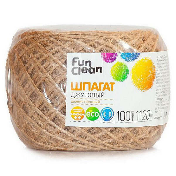 Шпагат Fun Clean джутовый 1120 текс 100м