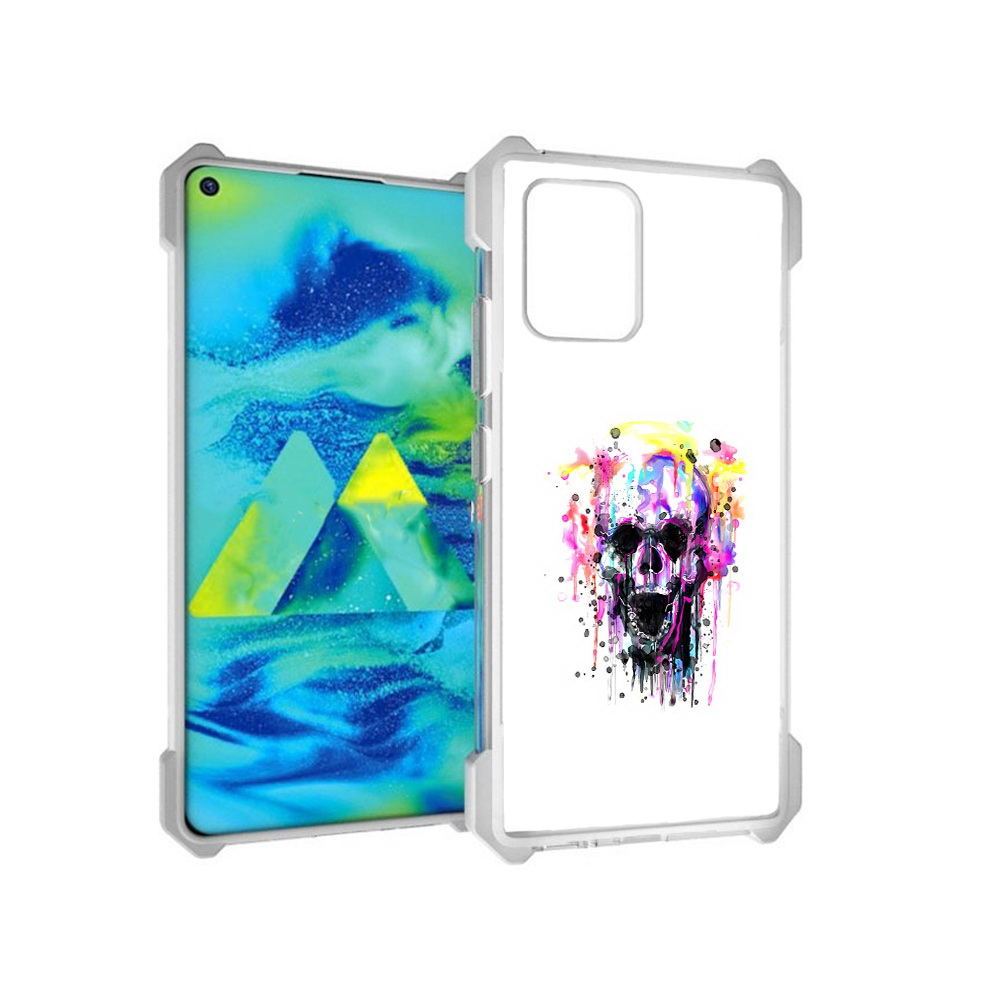 

Чехол MyPads Tocco для Samsung Galaxy S10 Lite граффити череп (PT143840.502.298), Прозрачный, Tocco