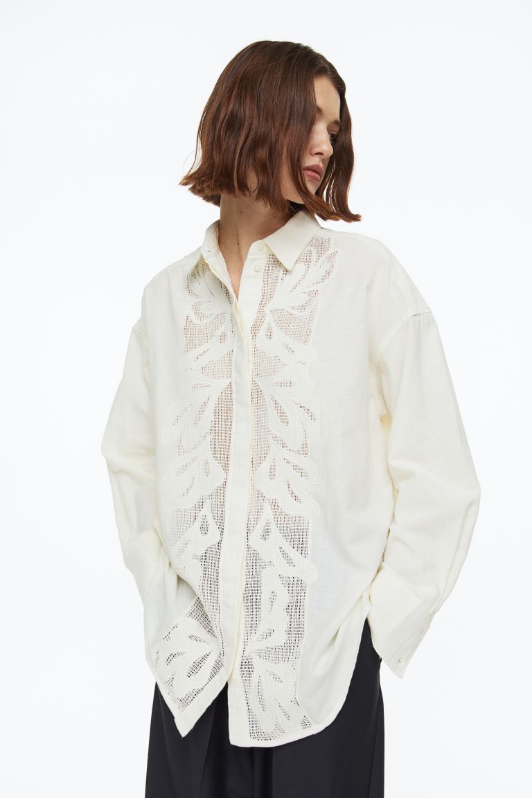 

Рубашка женская H&M 1147350001 белая XS (доставка из-за рубежа), Белый, 1147350001