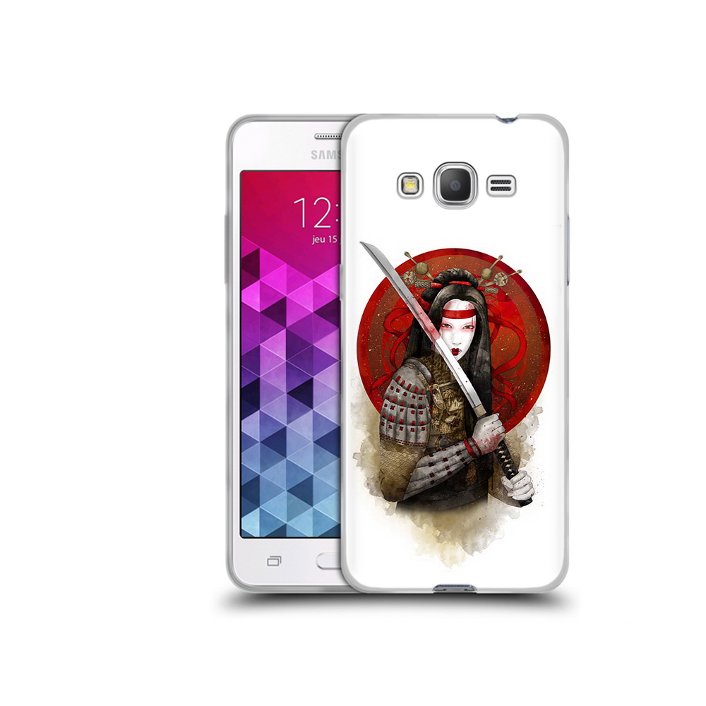 

Чехол MyPads Tocco для Samsung Galaxy Grand Prime рисованная девушка с катаной, Прозрачный, Tocco