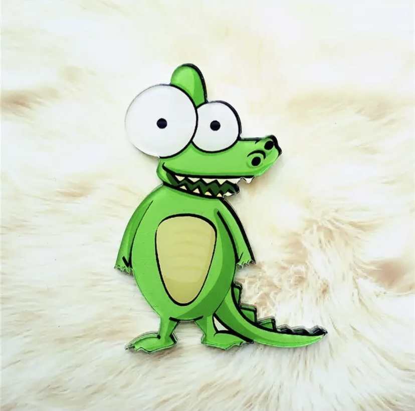 

Акриловый значок Plush Story пучеглазый крокодил, Зеленый, krokodil