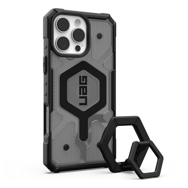 

Чехол + подставка UAG Pathfinder MagSafe для iPhone 16 Pro Max тонированный (Ash/Black), Серый;черный, Pathfinder MagSafe