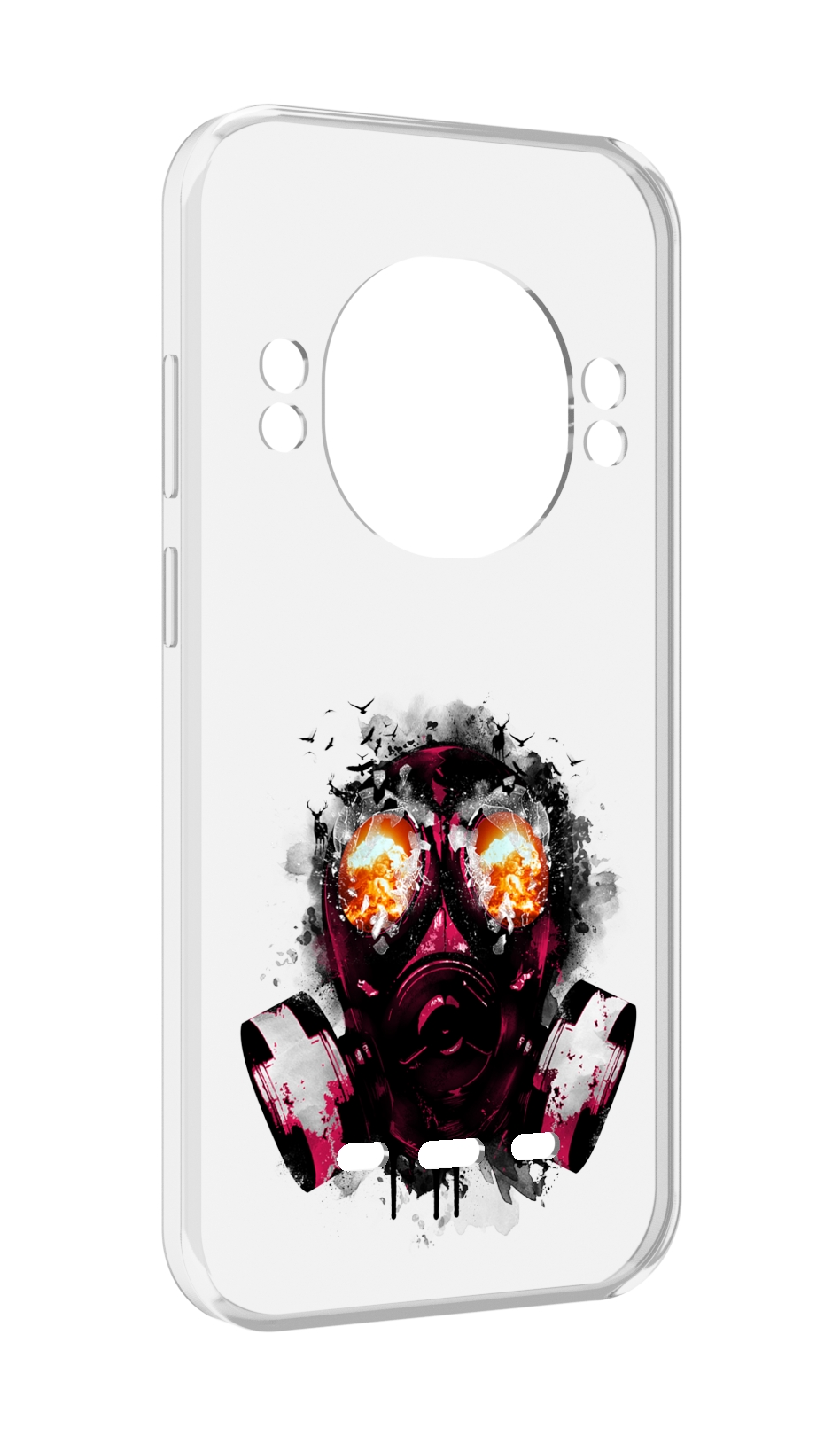 

Чехол MyPads красный противогаз для UleFone Power Armor 16 Pro, Прозрачный, Tocco
