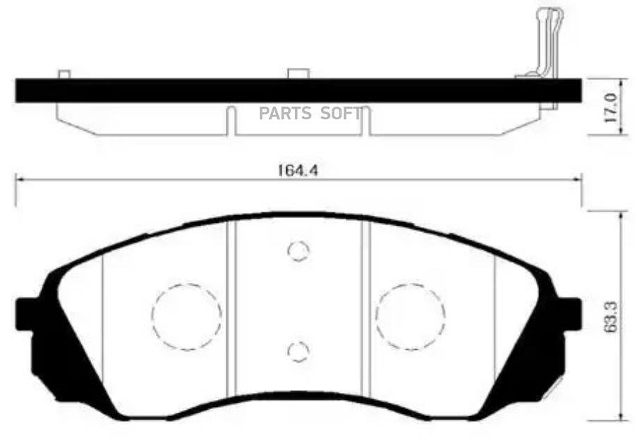 

Колодки тормозные дисковые передн hyundai: h1 07-09, grand starex 07-09 kia: grand carniv