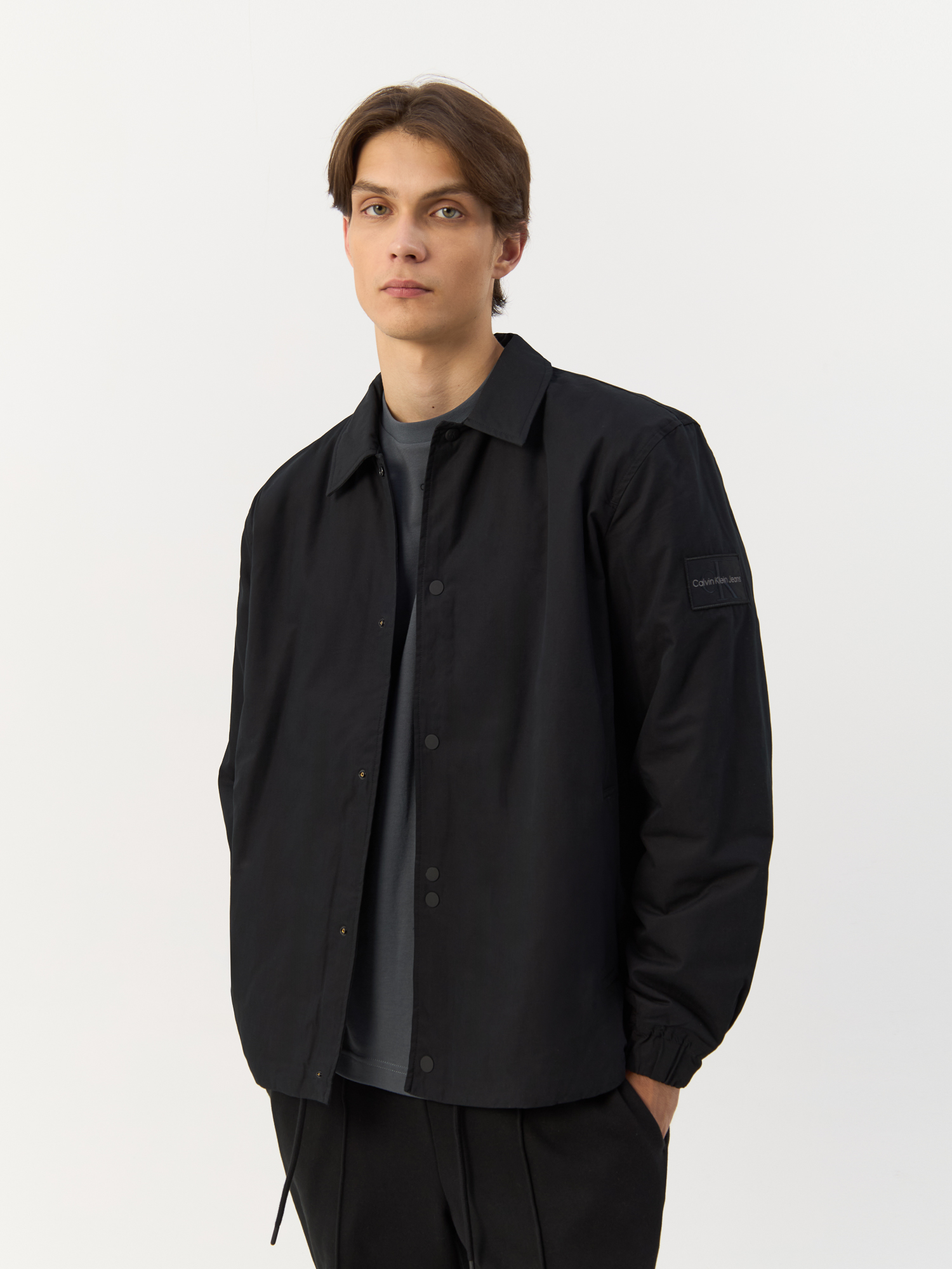 

Ветровка мужская Calvin Klein Jeans J30J325590 черная M, Черный, J30J325590