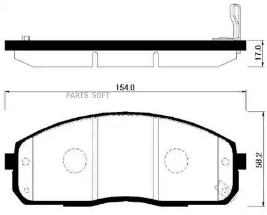 

Колодки тормозные дисковые передн передн. hyundai: h1, starex 97-06