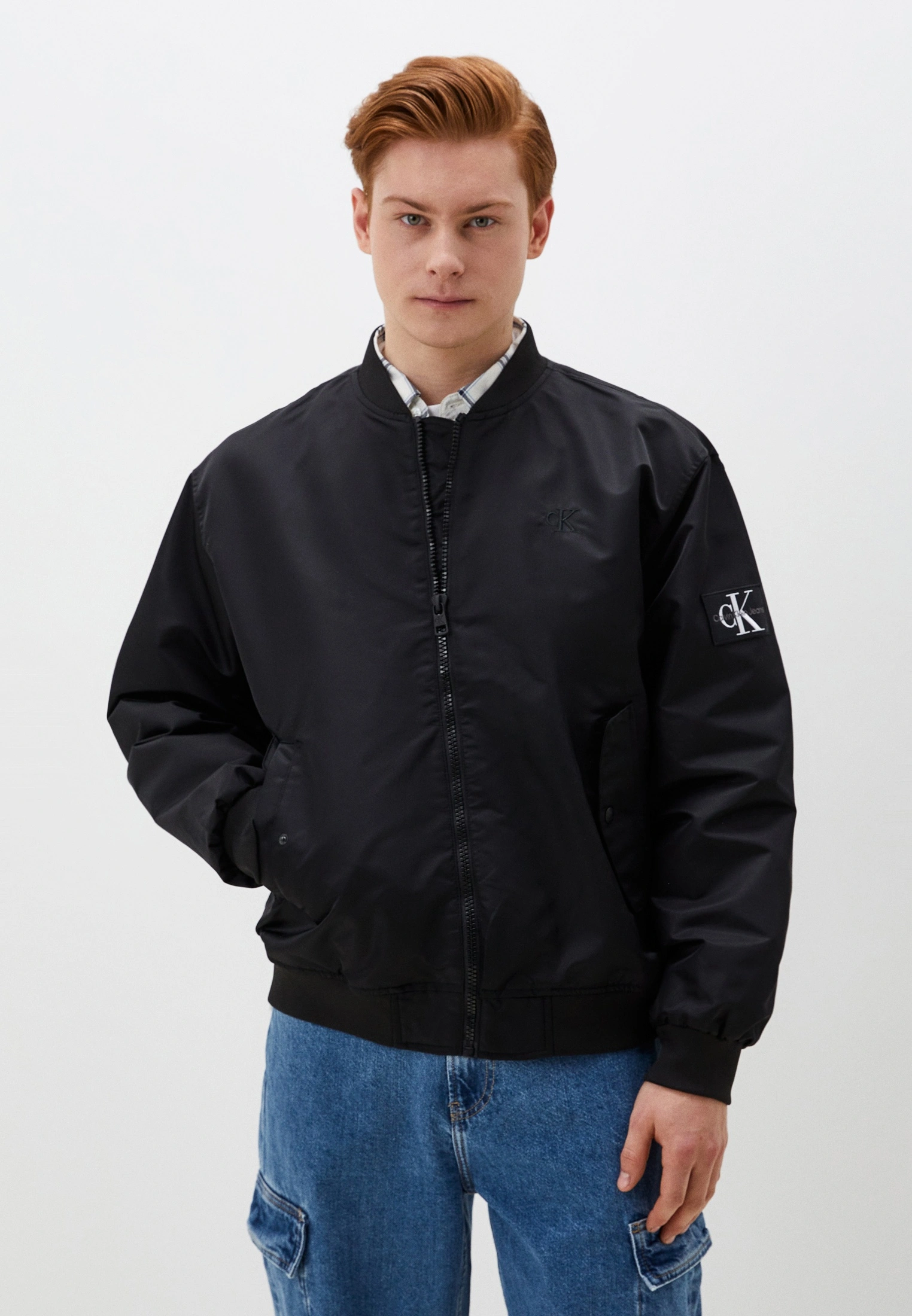 Бомбер мужской Calvin Klein Jeans J30J325110 черный M 23990₽