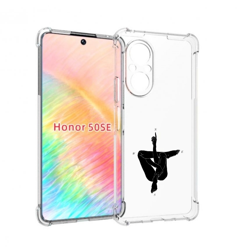 

Чехол бампер MyPads живой компас для Honor 50 SE противоударный, Прозрачный, Tocco