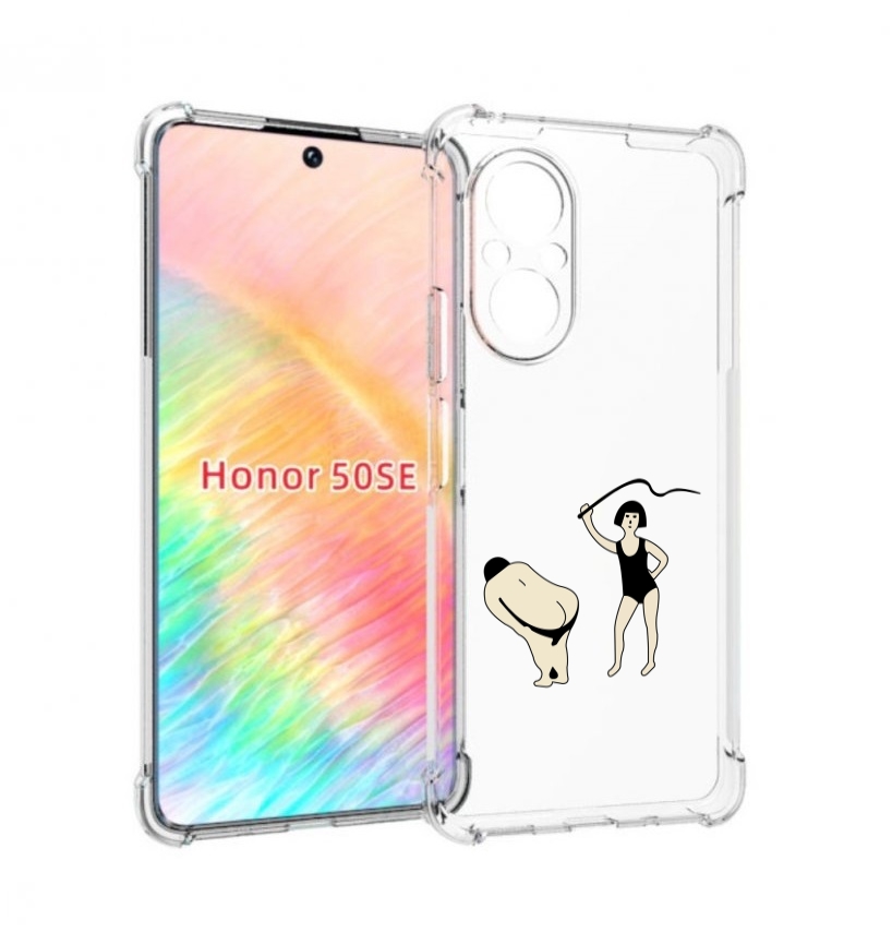 

Чехол бампер MyPads женщина-наказывает для Honor 50 SE противоуд, Прозрачный, Tocco