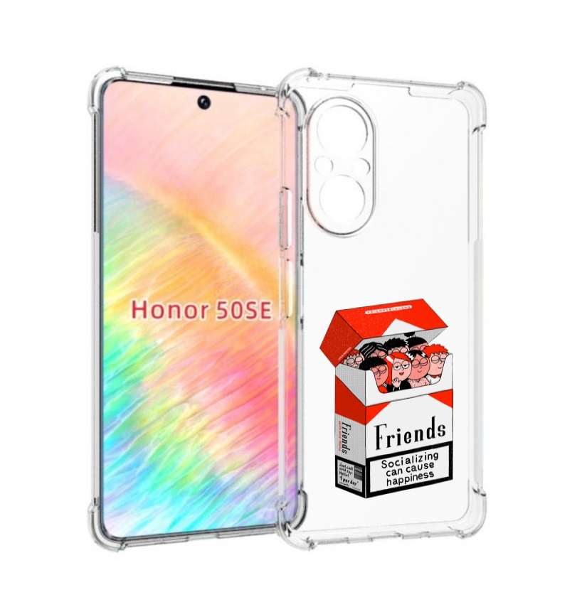 

Чехол бампер MyPads друзья для Honor 50 SE противоударный, Прозрачный, Tocco