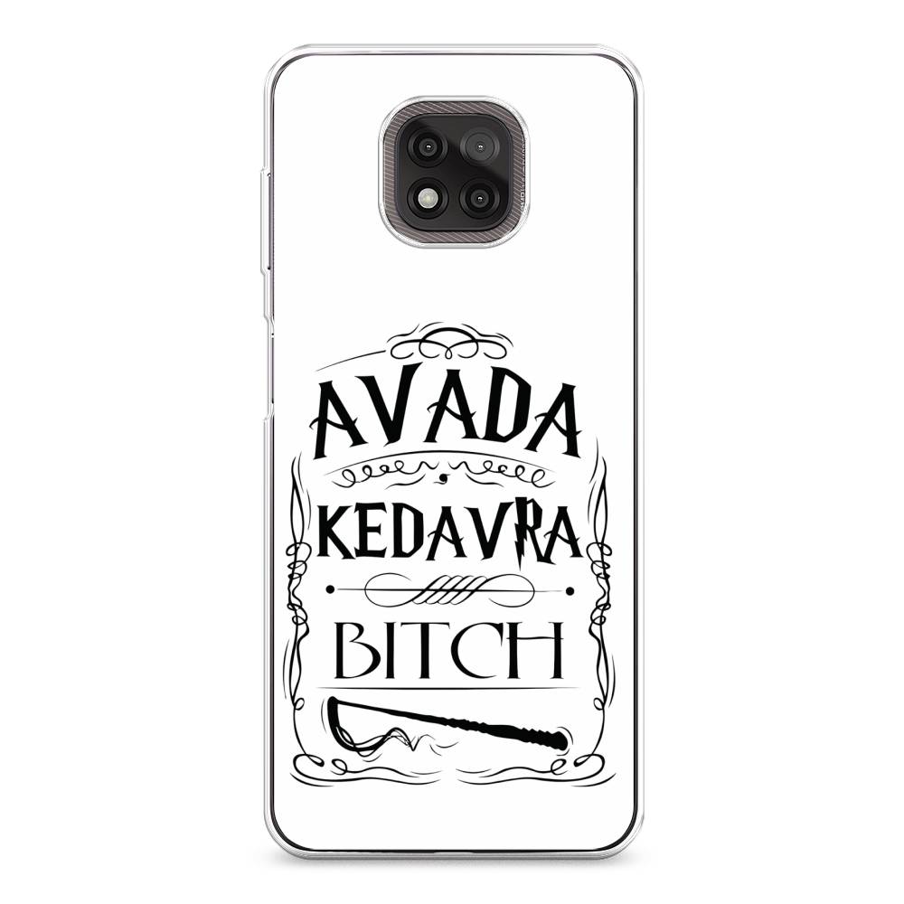 

Чехол на Motorola Moto G Power 2021 "Avada kedavra bitch", Белый;серый;черный, 242750-6
