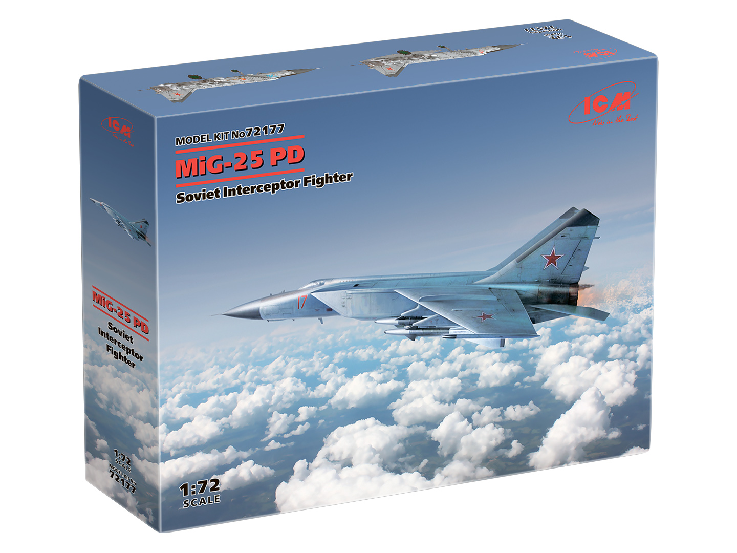 

Сборная модель ICM 1/72 Советский истребитель-перехватчик МиГ-25 ПД 72177