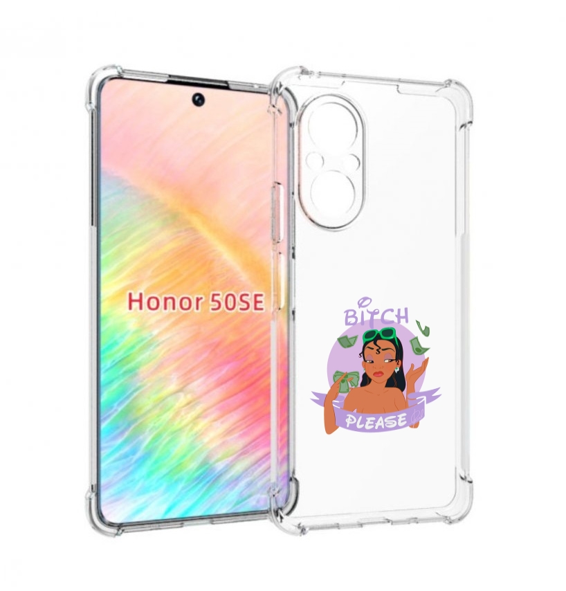 

Чехол бампер MyPads деньги-пожалуйста женский для Honor 50 SE пр, Прозрачный, Tocco