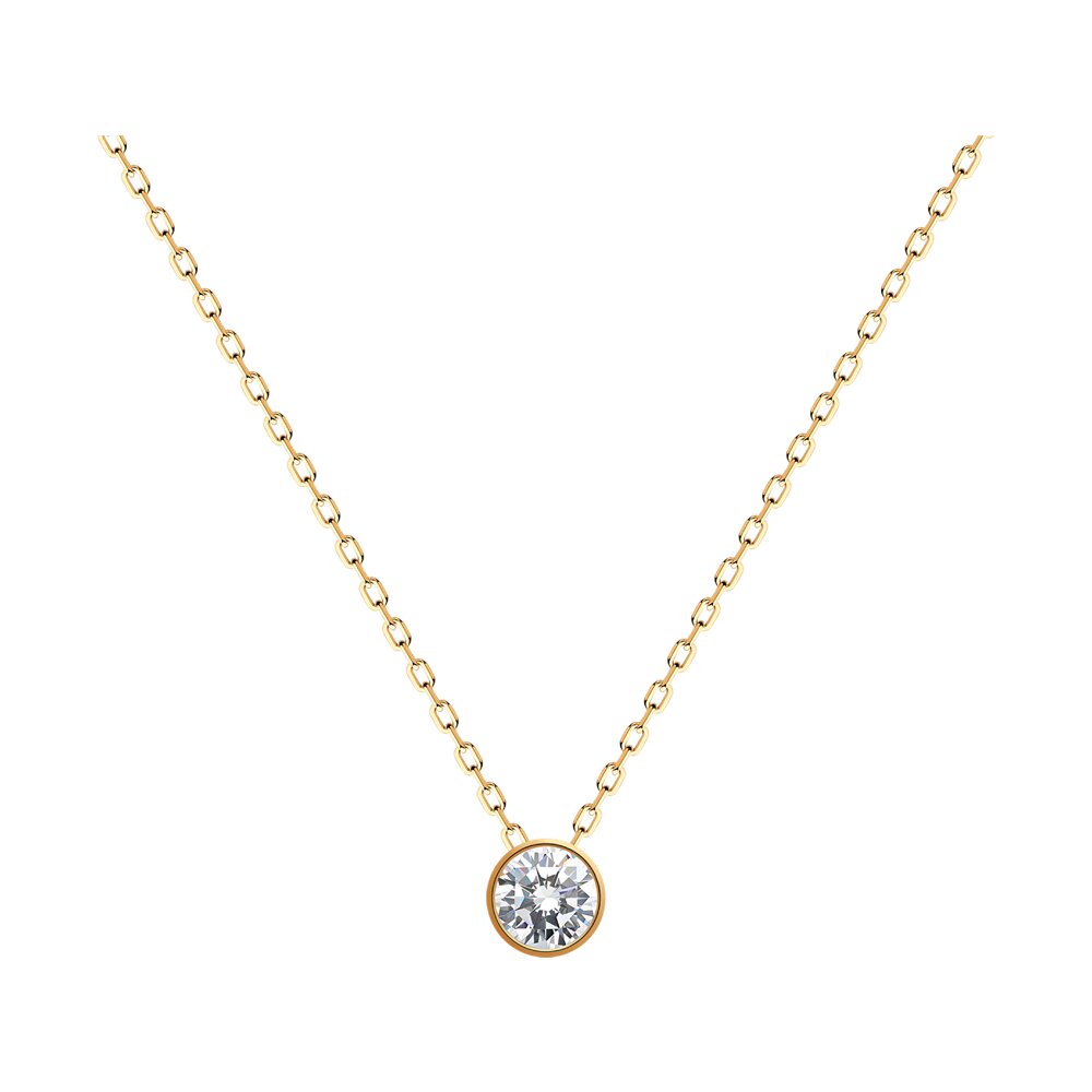 

Колье из красного золота 40 см SOKOLOV Diamonds 1070194, бриллиант, 1070194
