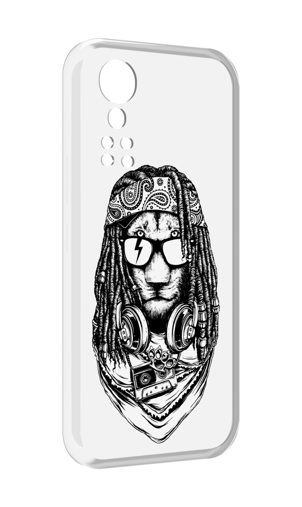 

Чехол MyPads дреды льва для ZTE Axon 30 5G / Axon 30S, Прозрачный, Tocco