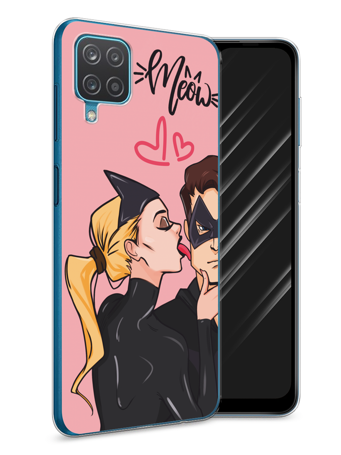 

Чехол Awog на Samsung Galaxy A12/M12 "Kiss of Cat Woman", Розовый;черный;бежевый, 2102650-1