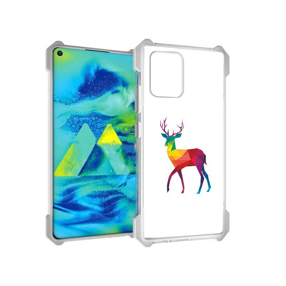 

Чехол MyPads Tocco для Samsung Galaxy S10 Lite геометрический олень (PT143840.502.286), Прозрачный, Tocco