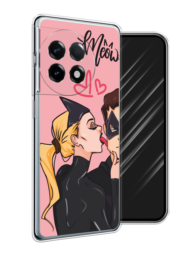 

Чехол Awog на OnePlus 11R/Ace 2 "Kiss of Cat Woman", Розовый;черный;бежевый, 154250-1