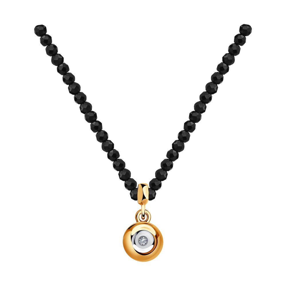 

Колье из красного золота 40 см SOKOLOV Diamonds 1070069, бриллиант/шпинель, 1070069