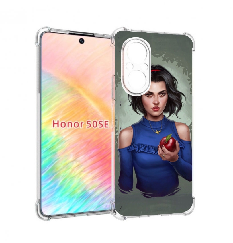 

Чехол бампер MyPads девушка-с-яблоком женский для Honor 50 SE пр, Прозрачный, Tocco