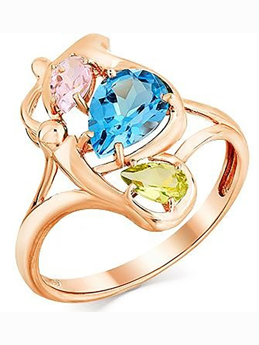 

Кольцо из золота с топазом, морганитом р. 18 Master Brilliant 01-2-664-2100-020, 01-2-664-2100-020