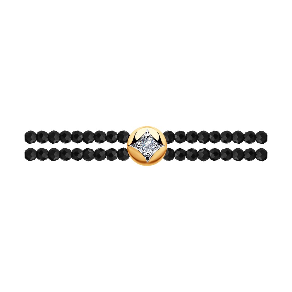 

Браслет из золота р. 18 SOKOLOV Diamonds 1050120, бриллиант\шпинель, 1050120
