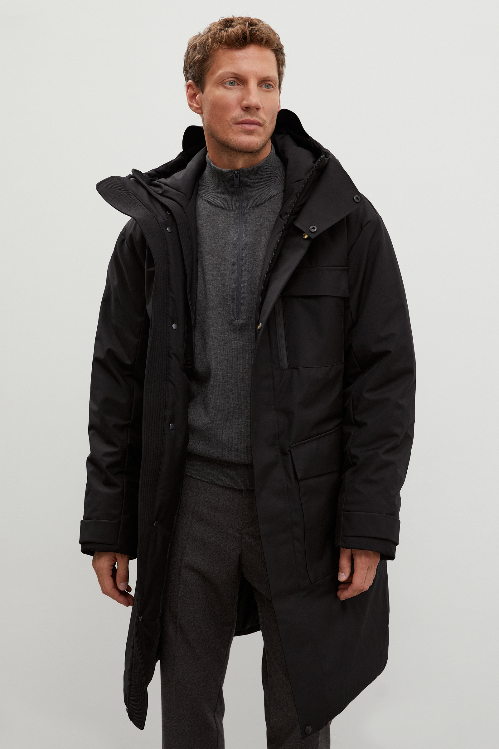 Зимняя куртка мужская Finn Flare FWB61029 черная 2XL