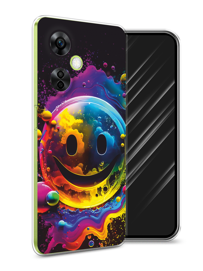 

Чехол Awog на OnePlus Nord N30 5G/Nord CE3 5G/Nord CE3 LITE "Кислотный смайл", Фиолетовый;желтый;синий, 153950-1