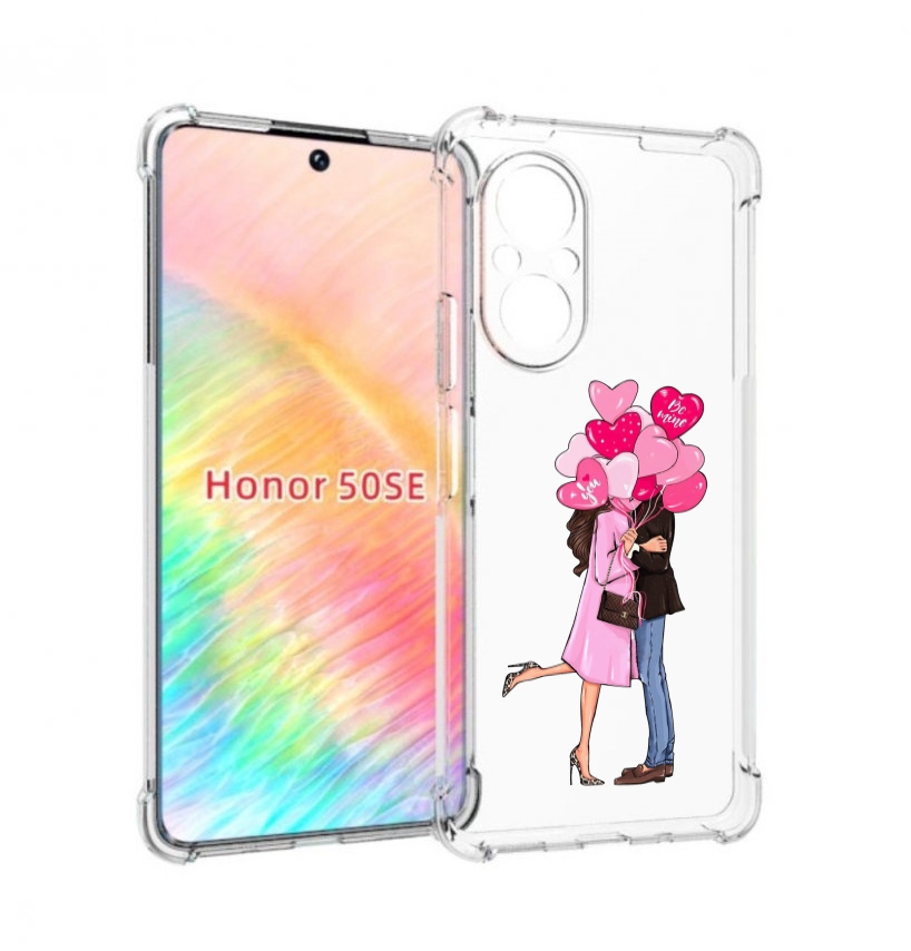 

Чехол бампер MyPads девушка-с-парнем-сердечки женский для Honor, Прозрачный, Tocco