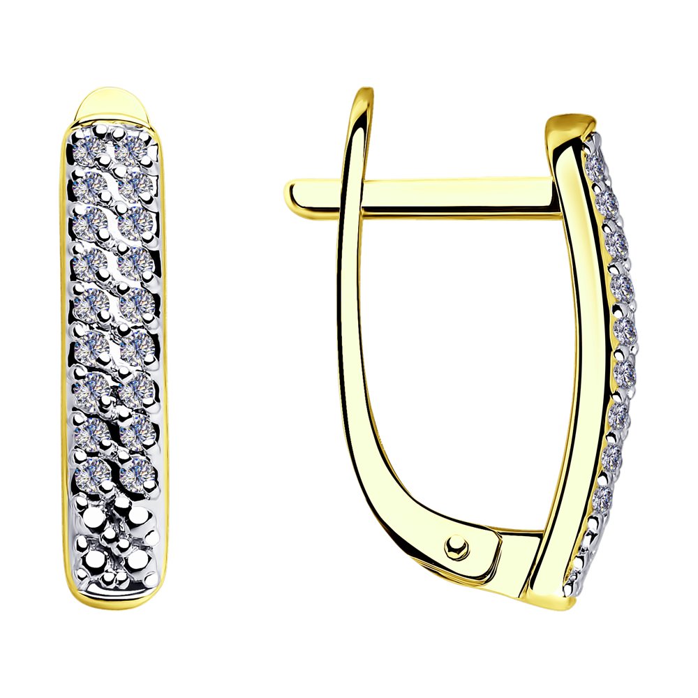 

Серьги из желтого золота SOKOLOV Diamonds 1021306-2, бриллиант, 1021306-2