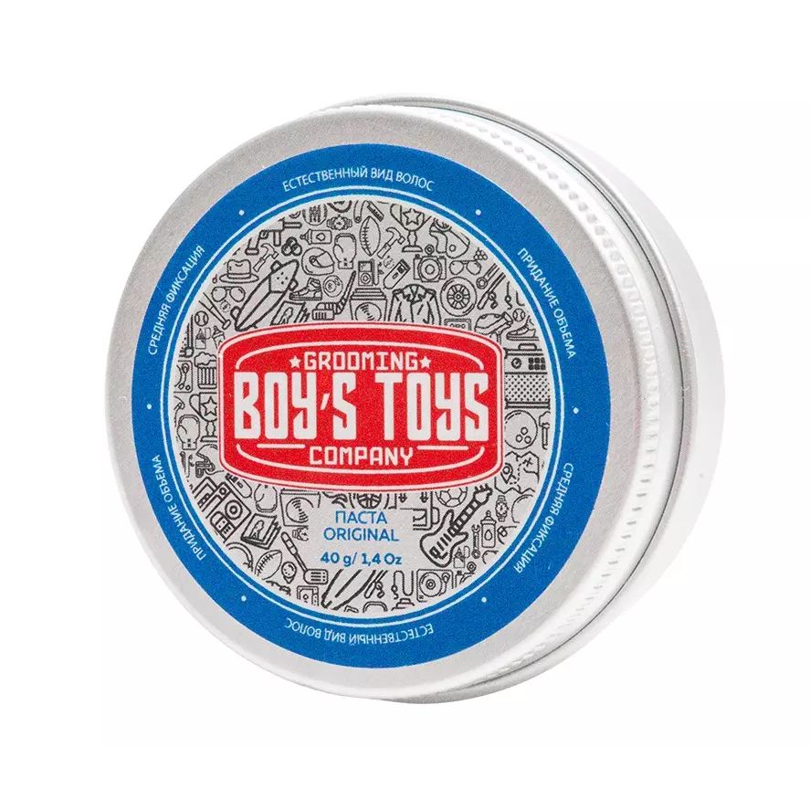 Паста для укладки волос средней фиксации с низким уровнем блеска Boy's Toys Original 40 мл