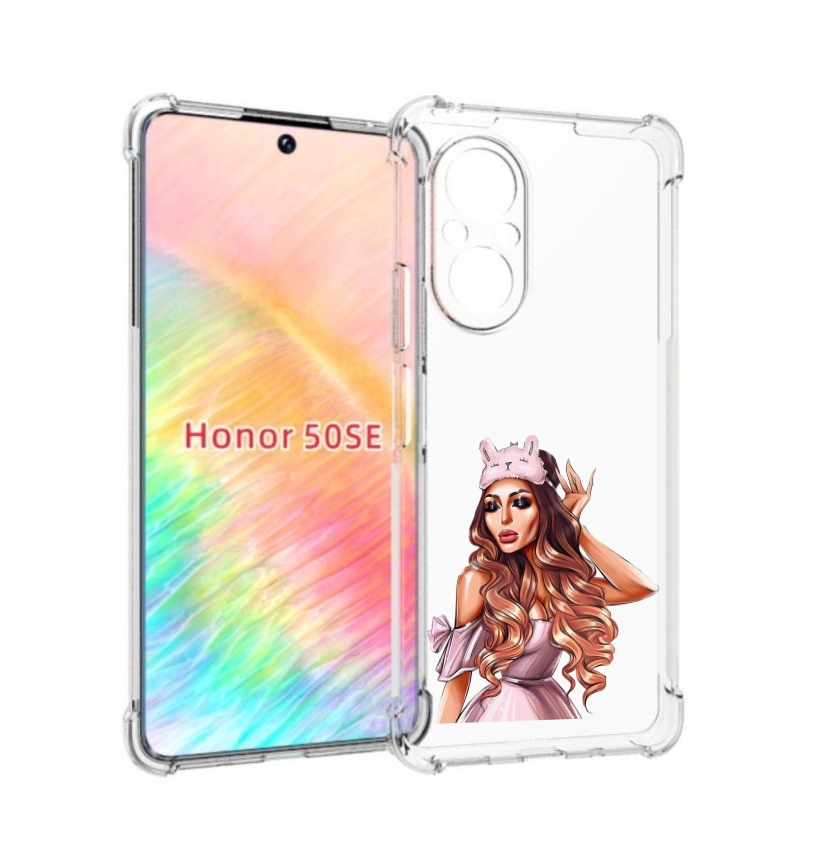 

Чехол бампер MyPads девушка-с-маской-для-сна женский для Honor 5, Прозрачный, Tocco