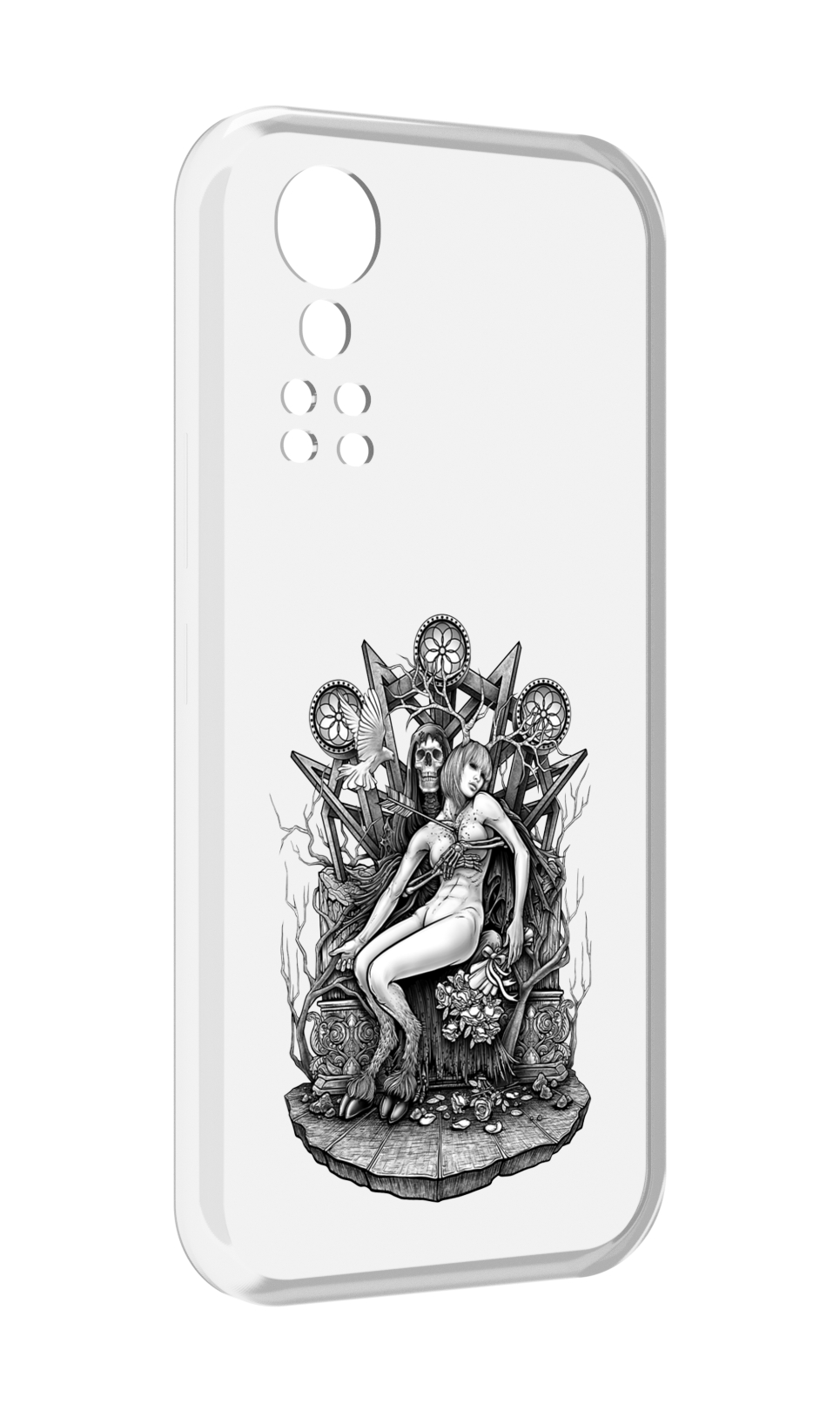 

Чехол MyPads девушка на троне для ZTE Axon 30 5G / Axon 30S, Прозрачный, Tocco