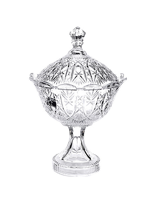 

Конфетница на ножке стеклянная, 1000мл SK077-11000W, Прозрачный