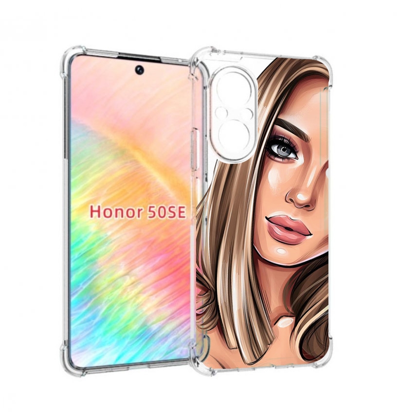 

Чехол бампер MyPads девушка-с-каре женский для Honor 50 SE проти, Прозрачный, Tocco