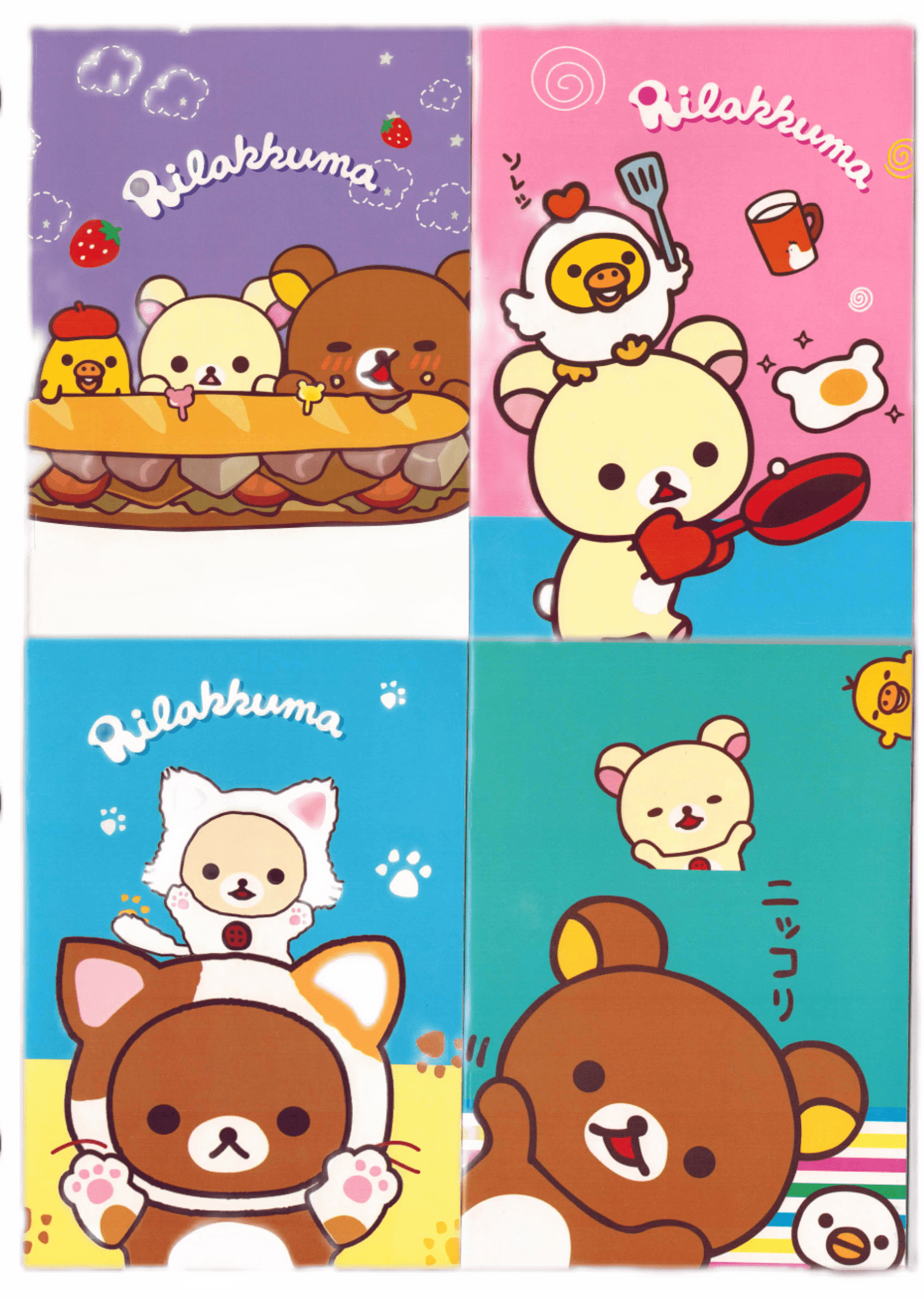 Набор тетрадей в линейку Rilakkuma 4 шт. 16 листов А5 600011890145