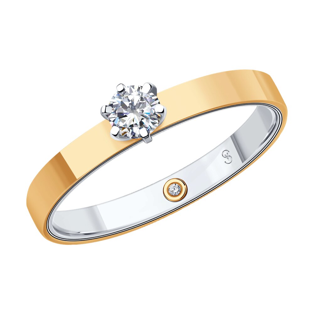 

Кольцо из золота р. 16,5 SOKOLOV Diamonds 1014005-01, бриллиант, 1014005-01