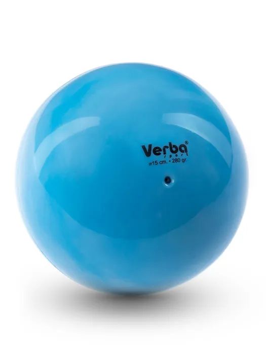Мяч для художественной гимнастики Verba Sport однотонный голубой 15см
