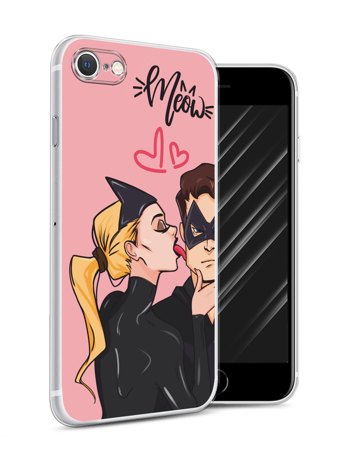 

Чехол Awog на Apple iPhone 7/8/SE 2020/SE 2022 "Kiss of Cat Woman", Розовый;черный;бежевый, 14850-1