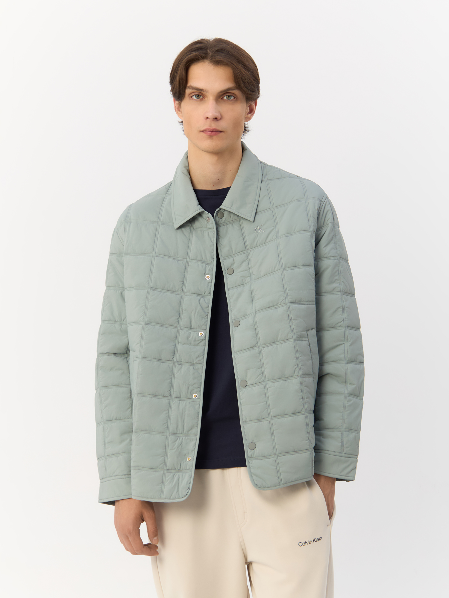 

Ветровка мужская Calvin Klein Jeans J30J325587 серая M, Серый, J30J325587